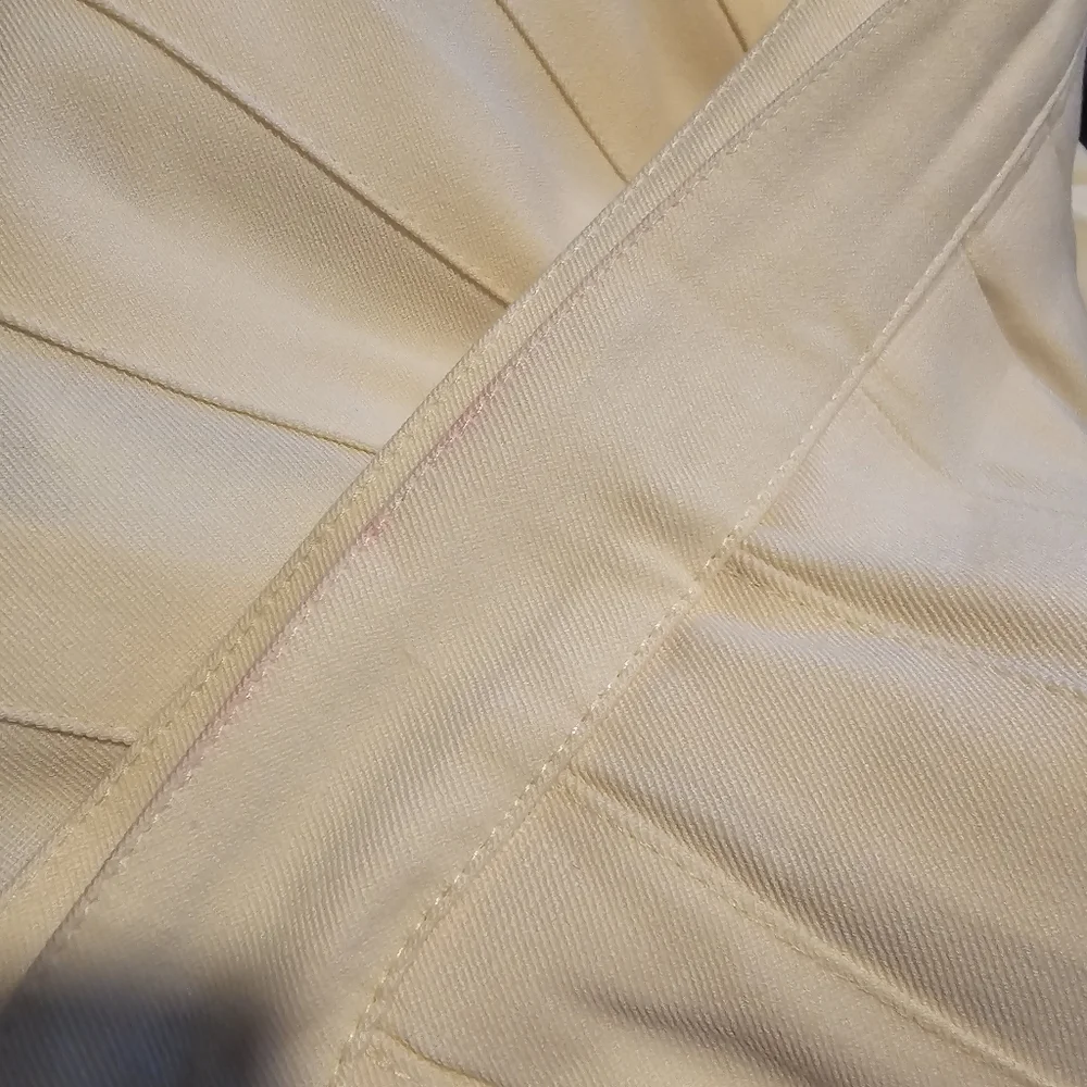 70s Brooks Brothers Pleated Wool Maxi Skirt - Cream (S) - Picture 5 of 10